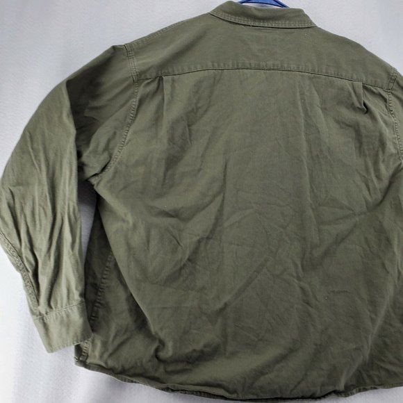 Wrangler Shirt Men's Casual Button Up Long Sleeve Collared Denim Green 3XL - Picture 9 of 12